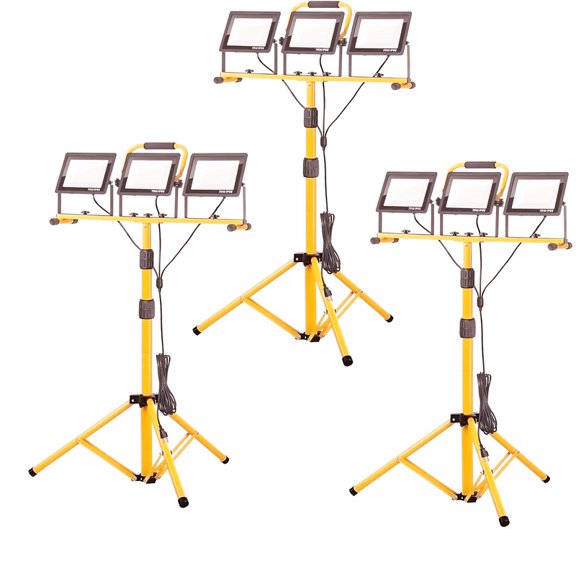 IJIL 21000 Lumen Work Lights with Stand, Foldable Tripod Stand Waterproof LED Lamp for Outdoor Indoor(3PACK)