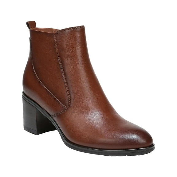 Naturalizer Womens Laura Leather Ankle Booties Brown 8 Medium (B,M)