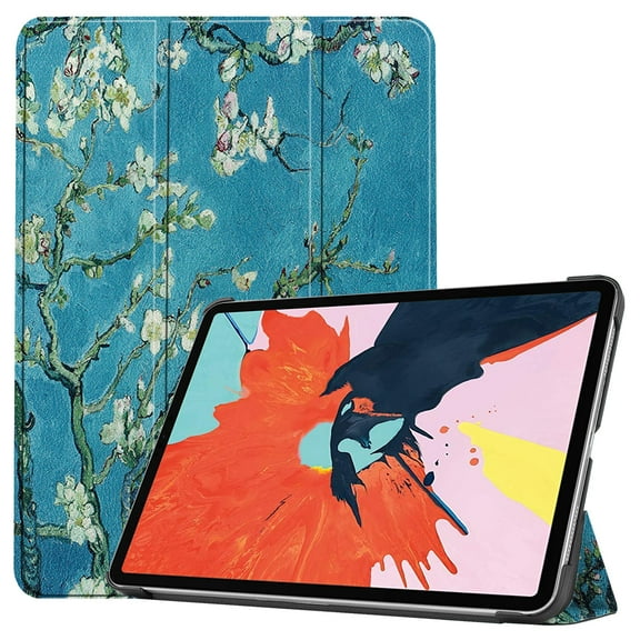 Allytech Trifold Stand Case for Apple iPad 10.9" 2020/ iPad Air 4th Gen, Ultra Slim Lightweight Auto Sleep Wake Multi Angle Viewing Stand Supports 2nd Gen Pencil Charging, Blossom