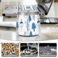 thumbnail image 6 of Yayeee Ashtray with Lid for Cigarette Smokeless Stainless Steel Home Ash Holder, Simple Cartoon Snowmen, 6 of 7