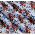 thumbnail image 3 of Soimoi Cotton Poplin Fabric Leaves, & Peony Floral Printed Craft Fabric by The Yard 42 Inch Wide, 3 of 7