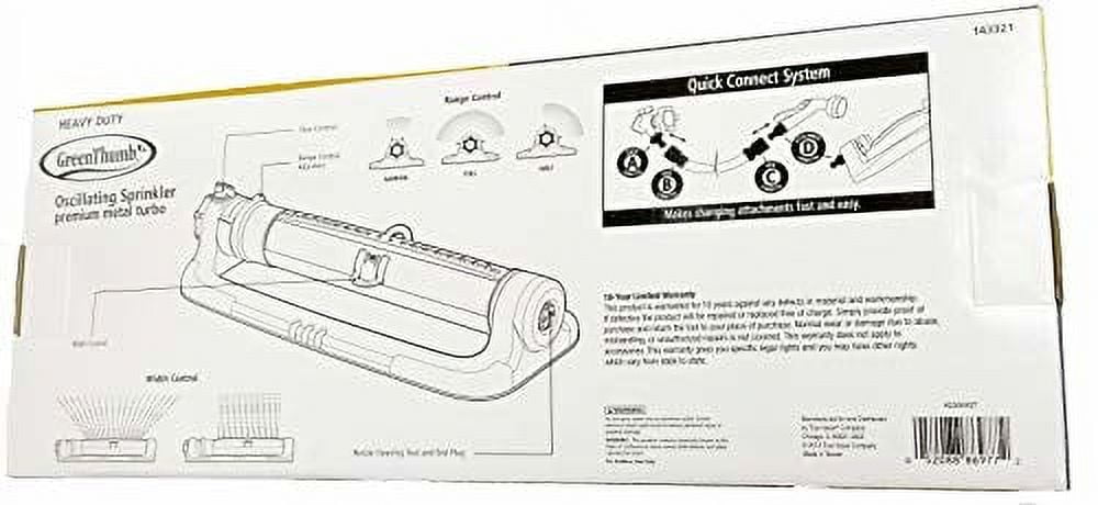 Oscillating Sprinkler, Metal, Melnor, 4200MGT
