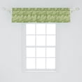 thumbnail image 2 of Ambesonne Floral Valance Pack of 2, Leaf Design in Stencil Style, 54"X12", Green and Pale Green, 2 of 4