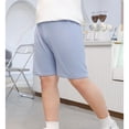 thumbnail image 5 of Amidoa Boys Baggy Solid Color Cargo Shorts – Elastic Waist Summer Casual Shorts,Light Blue,13, 5 of 6