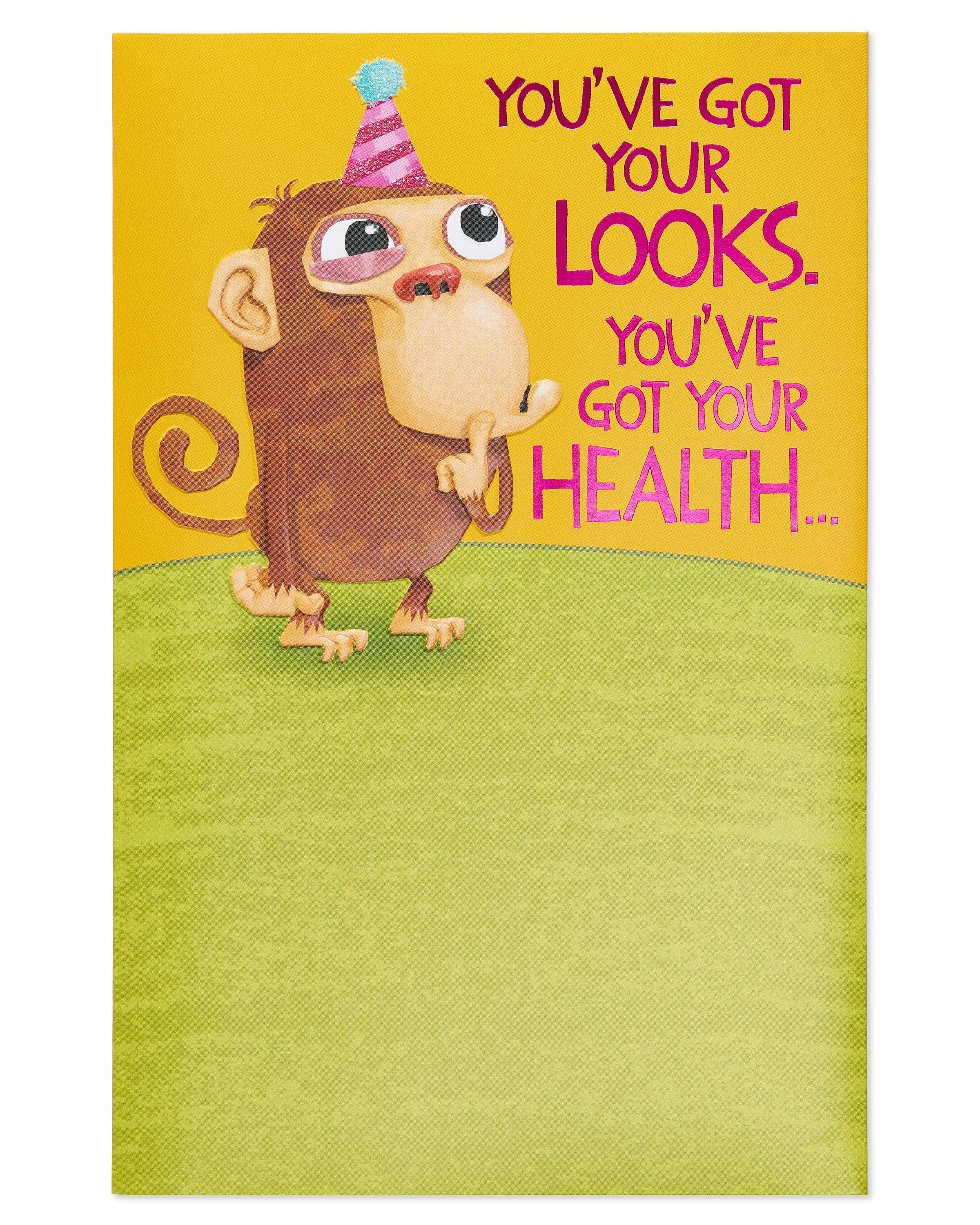 American Greetings Funny Monkey Birthday Card with Pop-Up - Walmart.com