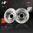 thumbnail image 5 of A-Premium 10.28 inch (261mm) Rear Solid Disc Brake Rotors + Ceramic Pads Kit Compatible with Select Mitsubishi Models - Eclipse 2006-2012, Galant 2004-2012, 6-PC Set, 5 of 8