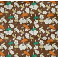 thumbnail image 4 of oneOone Cotton Poplin Twill Brown Fabric Cloud & Bird Cartoon Craft Projects Decor Fabric Printed By The Yard 56 Inch Wide, 4 of 4