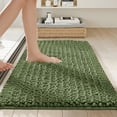 thumbnail image 2 of Chenille Bathroom Rug Ultra Soft Thick Absorbent Long Pile Mat with Non Slip Backing Machine Washable 17 x 24 Inch Army Green, 2 of 6