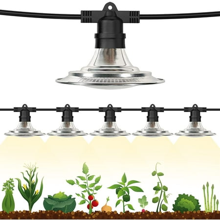 

Espird Outdoor LED Grow Lights for Greenhouse Waterproof String Grow Light Full Spectrum LED Plant Grow Light Lamp Waterproof Greenhouse Grow Lights for Seedling Veg Flower (6-Bulbs)