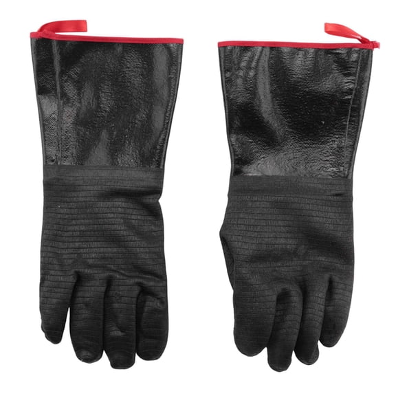 BBQ Gloves - , Cooking Barbecue Gloves, for Handling Heat Food Right on Your Fryer, or Oven. Waterproof, Heat Resistant, Fireproof, Oil Resistant(14-Inch )