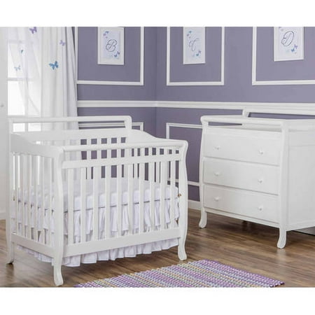 Dream On Me 4-in-1 MINI Portable Convertible Crib, White