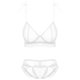thumbnail image 1 of Women See Through Sheer Mesh Lingerie Set Elastic String Shoulder Straps Ruffle Underwired Bra Top Open Butt Briefs UnderwearXXL Gong Bohan LED, 1 of 2