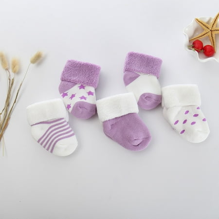 

Huachen Baby Autumn And Winter Fashion Cartoon Cotton Kids Socks 5 Pairs Set
