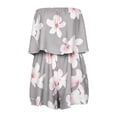 thumbnail image 6 of LILIYA Rompers for Women Summer Elegant Bandeau Rompers Sleeveless Floral Print Overalls One Piece Beach Dress Elestic High Waist Playsuits Ladies Wide Leg Shorts Holiday Dress 2026, 6 of 6