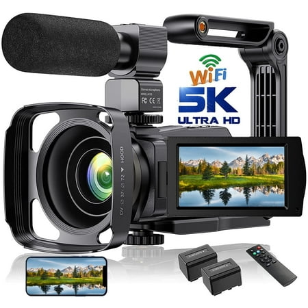 5K Video Camera 48MP UHD Wifi Camcorder IR Night Vision 16X Digital Zoom Vlog Cameras for YouTube
