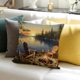 thumbnail image 3 of Pratyus Campfire Chairs Boat Pillow Cushion Case for Home Sofa Couch Decor - Set of 1, 100% Linen, Soft & Skin-Friendly 24x24in, 3 of 5