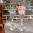 thumbnail image 3 of WHAMVOX  Iron Art Flower Pot Metal Vase Vases Tall Centerpiece Office Silver, 3 of 8