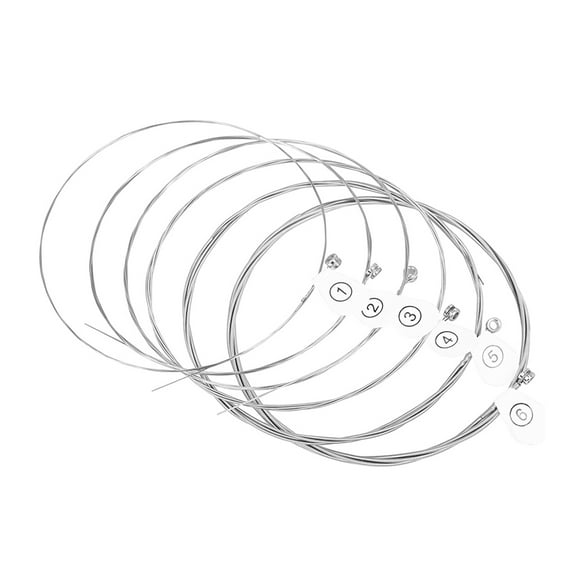 6 cuerdas de repuesto para guitarra acústica y eléctrica.