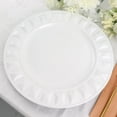 thumbnail image 6 of Balsa Circle 6 White Round 13 in Plastic Charger Plates Bejeweled Trim Wedding Party Events Decorations Supplies, 6 of 8