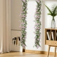 thumbnail image 1 of kcavykas Big Deals Items Simulation Rattan Flower Vines Decorative Vines Fake Flowers Conditioning Pipelines Shade Living Room Ceiling Plastic Twisted Eucalyptuss Rattan, 1 of 6
