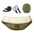 thumbnail image 2 of Hamaca para acampar con hamaca de red Columpio Hamaca plegable Bolsa de transporte Ligera Verde Cola Manta al aire libre, 2 of 8