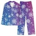 thumbnail image 6 of Christmas Pajamas for Women Long Sleeve Holiday Sleepwear Festive Print Loungewear Soft 2 Piece Winter Nightwear, 6 of 6