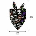 thumbnail image 2 of 4 Patterns Halloween Dog Bandana Single Pack Pet Bib,Colorful Triangle Scarf Double Sided Large Size Pet Bandana for Medium Large Dogs Cats,Halloween Party Costume Decor Fall Decor, 2 of 6