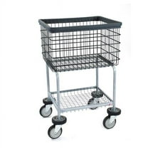Deluxe Elevated Wire Frame Metal Laundry Cart
