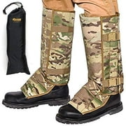 Snake Gaiters with Storage Bag - Snake Bite Protection Gaiter for Lower Legs - Camouflage
