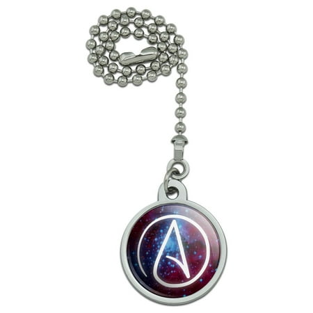 

Atheist Atheism Symbol In Space Ceiling Fan and Light Pull Chain
