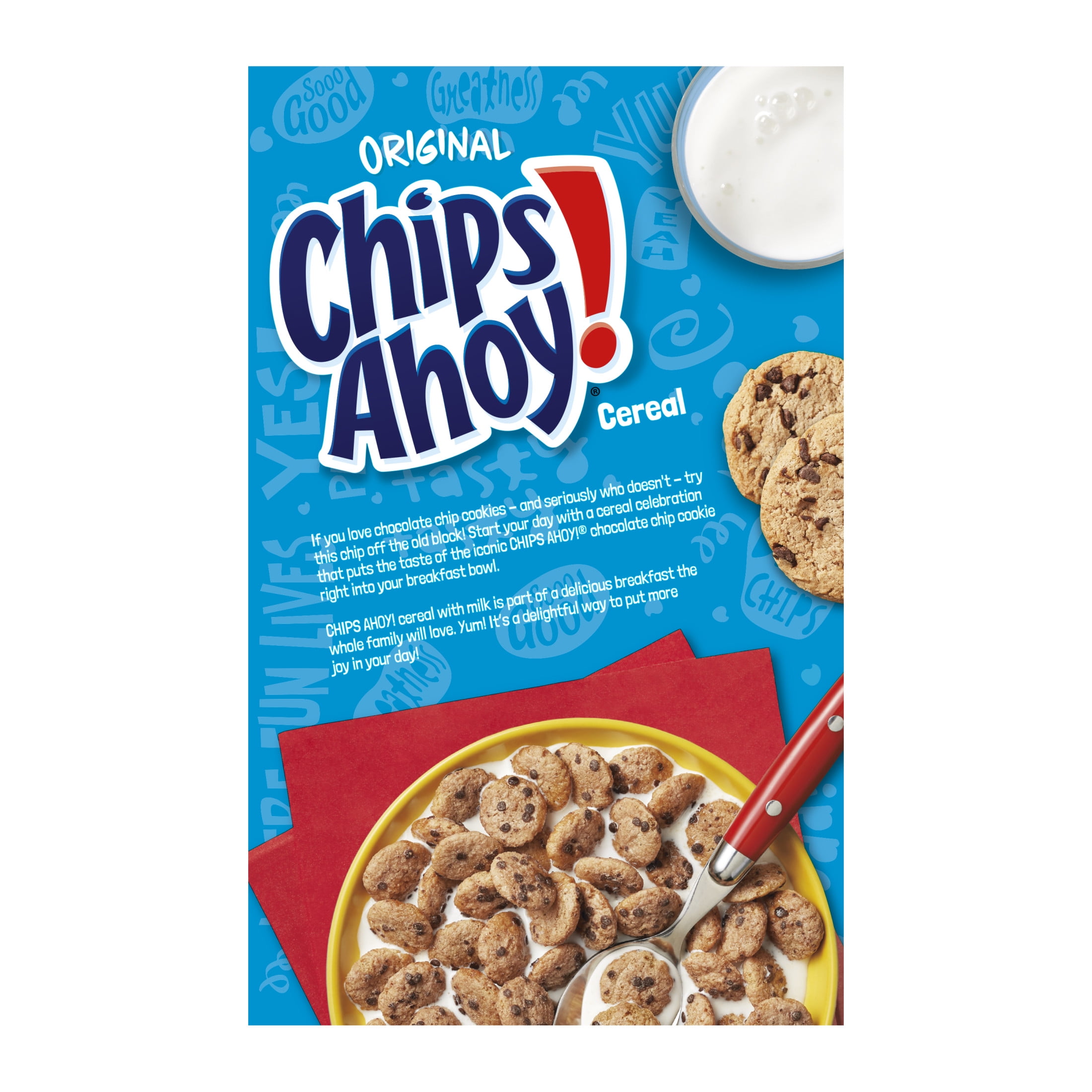 Post Chips Ahoy Crispy Cold Breakfast Cereal, Instant, Family Size, 17 oz Box