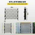 thumbnail image 3 of Single Folding Security Gate, 7.1' H x 7.1' W (85 x 85 inch) Heavy-Duty Steel Accordion Gate – Expandable Folding Security Barrier, 360° Rolling Scissor Design for Versatile Space Protection, 3 of 7