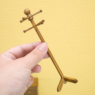 PRETYZOOM 4pc Miniature Dollhouse Hooks - Black Iron Hangers For Tiny House Decor, DIY Crafts, And Jewelry