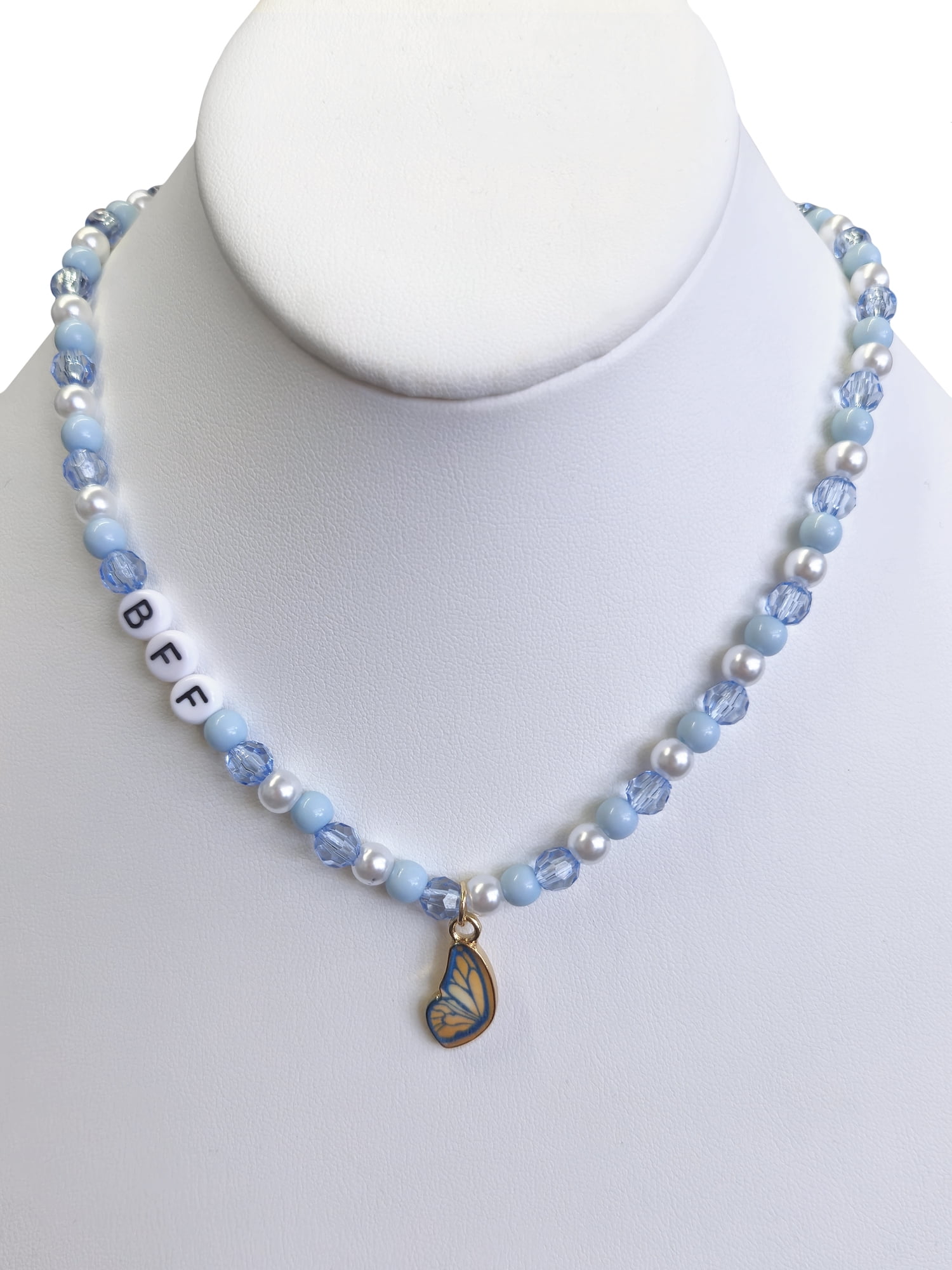 Wonder Nation Tear-One-Share-One Butterfly Icon Neckalce for Kids, Girls, 2 Pieces