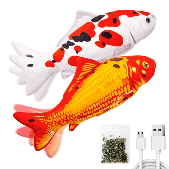 Juguete para gatos TOOGE Floppy Fish con SilverVine y hierba gatera para gatos