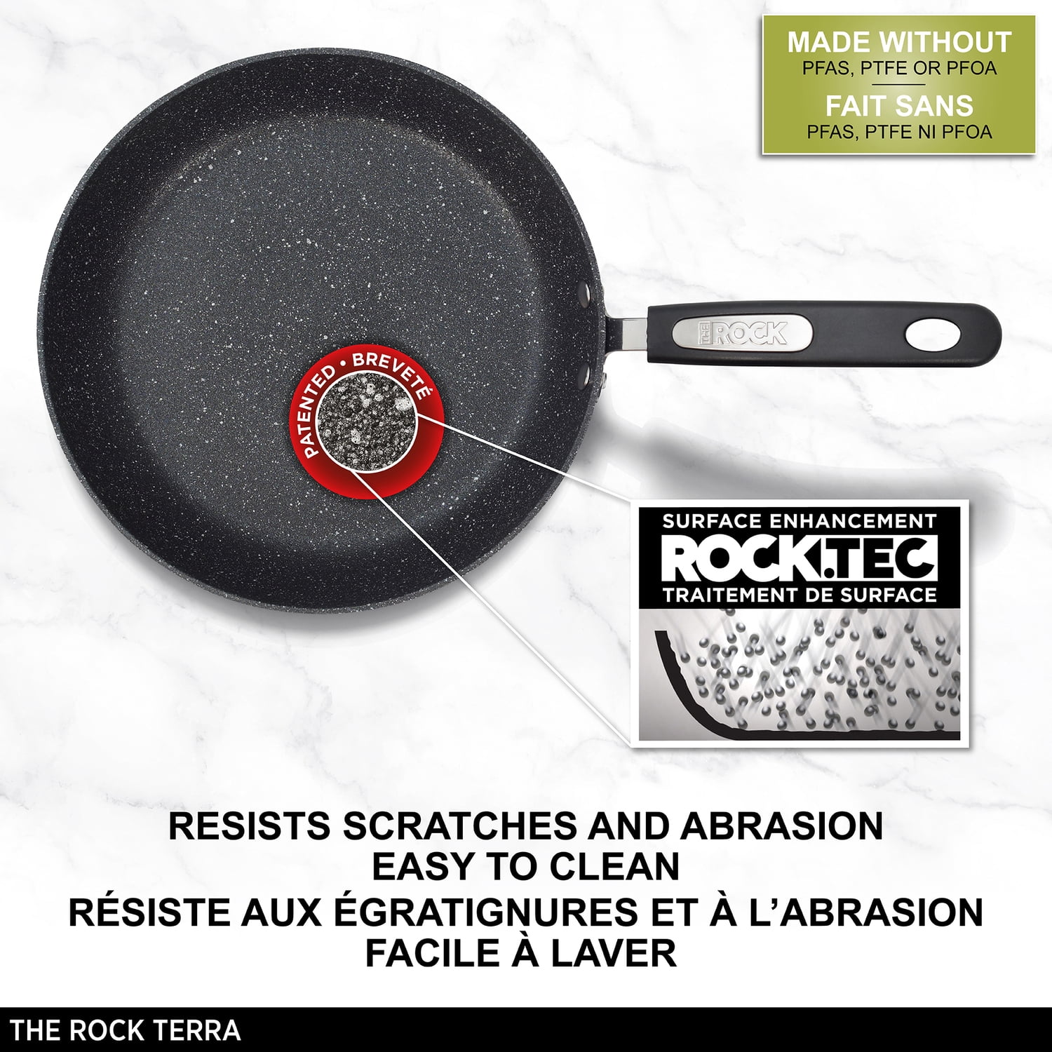 THE ROCK by Starfrit 8-Piece Terra Collection Nonstick Cookware Set with Bakelite Handles