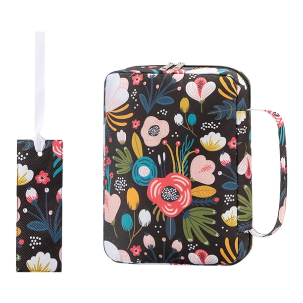 Funda de Biblia con estampado de flores, portátil, para amigos, mujeres, madres y estudiantes. Estilo B