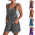 thumbnail image 2 of Vhkiploz Summer Tank Romper For Women Printed Sleeveless Adjustsble Strap Shorts Tank Overalls Casual Vacation Stretch Cami Shorts Outfits With Pockets, 2 of 6
