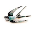 thumbnail image 1 of Broche de Animal de golondrina de cristal encantador de primera calidad, Pin para solapa con insignia, joyería para mujer, 1 of 5