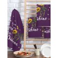 thumbnail image 2 of Purple Sunshine Sunflower Kitchen Dish Towels for Drying Dishes Set of 3, Pastoral Bees Farmhouse Floral Waffle Weave Microfiber Hand Tea Bathroom Towels Quick Dry & Absorbent Towel 15.7x23.6, 2 of 7