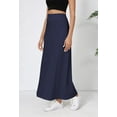 thumbnail image 4 of Elastic Waist A-Line Long Maxi Skirt Below Knee for Women Fall Winter, 4 of 10