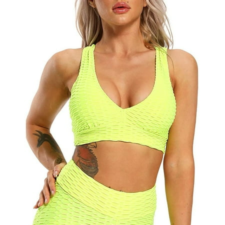 

Yskkt Women s Sports Bra Seamless Full Support Sport Bras for Yoga Workout Crop Tops