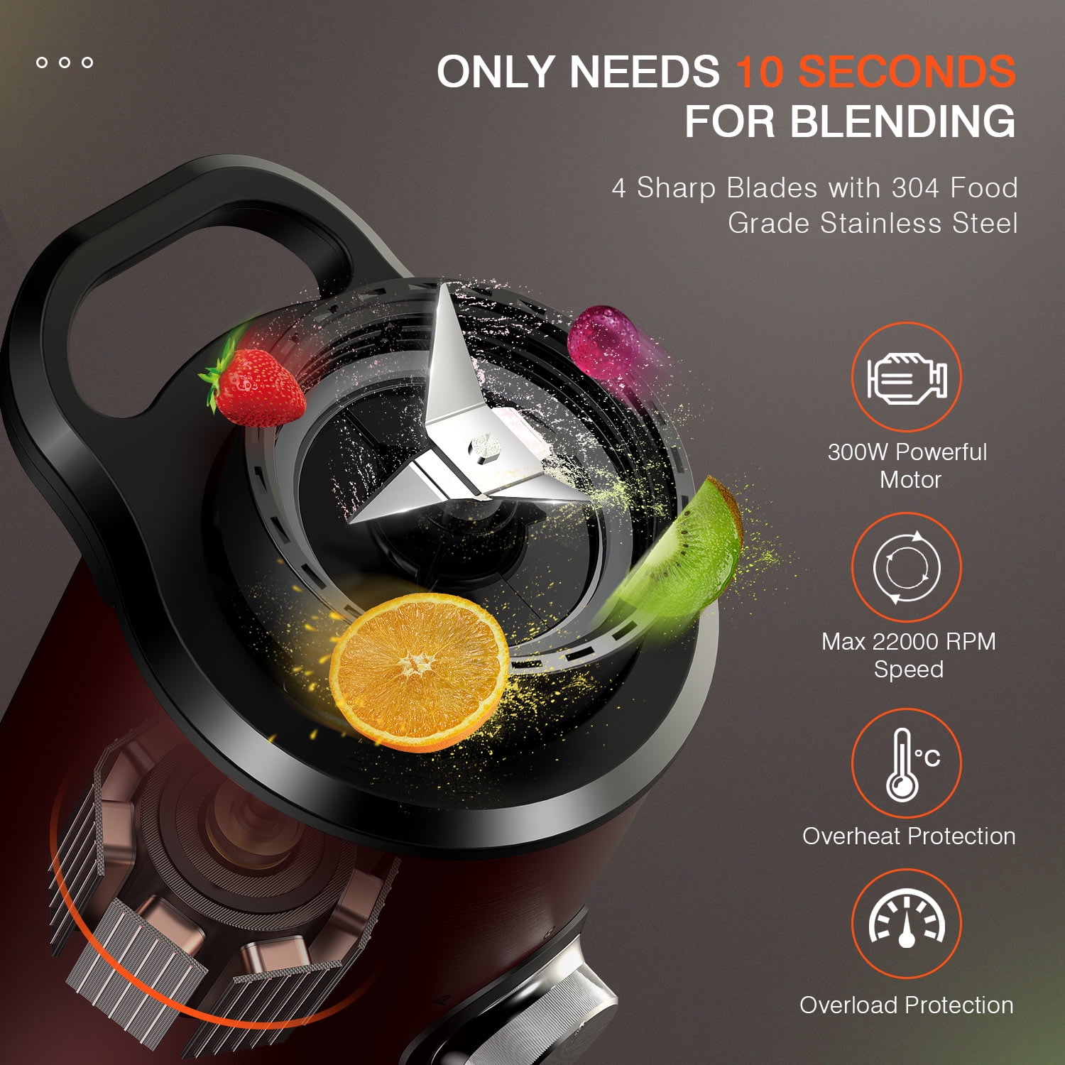 Smoothie Blender, 3 Speeds Adjustable Personal Blender for Shakes and  Smoothies, Single Serve Blender with 20oz & 10oz Tritan BPA-Free Cups &  Portable Lids, Silver 