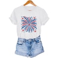 thumbnail image 7 of Sexlip Womens Swimsuit Set Gradient Burst Print Cover Up Design Crew Neck Short Sleeve Loose Silhouette Breathable Fabric for Casual Beach Days White S, 7 of 7