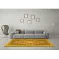thumbnail image 3 of Ahgly Company Indoor Round Medallion Yellow Traditional Area Rugs, 4' Round, 3 of 4