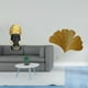 thumbnail image 2 of Figura de resina de mujer africana y hojas de ginkgo de hierro forjado, escultura abstracta, centro de mesa para decoración del hogar, oficina, sala d, 2 of 8