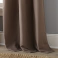 thumbnail image 3 of Lanco Ava Room Darkening Rod Pocket, Set of 2 Curtain Panel Pair, Brown, 3" Header Size, Room Darkening, 37 x 84", 100% Polyester, 3 of 4