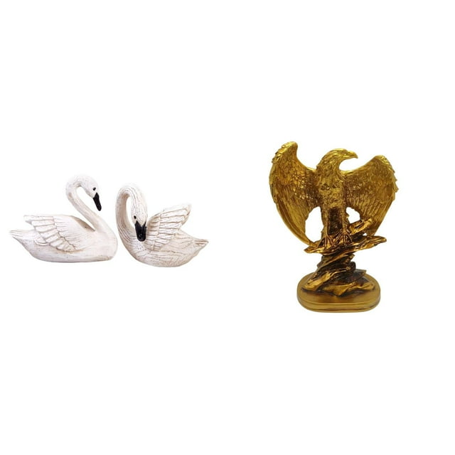 Figuras de cisne de resina, ideales para decorar tartas, como adorno o regalo para dormitorio, oficina, sala de estar, comedor, estanterías, fiestas o