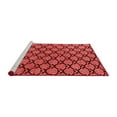 thumbnail image 2 of Ahgly Company Machine Washable Indoor Square Abstract Red Modern Area Rugs, 4' Square, 2 of 4