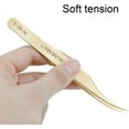 thumbnail image 3 of NAGARAKU Eyelash Extension Tweezers Gold Straight Isolation Professional Isolator Stainless Steel Precision ( N-02-2 ), 3 of 7